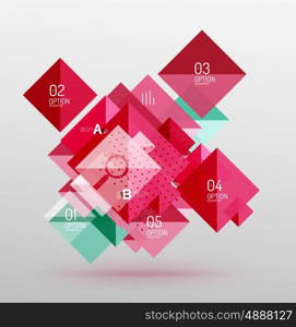 Square abstract background. Vector template background for workflow layout, diagram, number options or web design