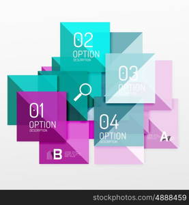 Square abstract background. Vector template background for workflow layout, diagram, number options or web design