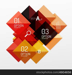 Square abstract background. Vector template background for workflow layout, diagram, number options or web design