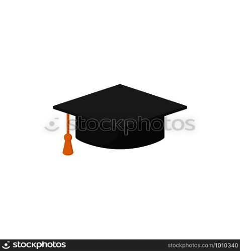 square academic cap in flat isometry style, vector. square academic cap in flat isometry style