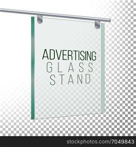 Square Advertising Glass Board. 3D Vector Realistic Illustration. Empty Glass Frame For Images Snd Advertisement.. Square Advertising Glass Board. 3D Vector Realistic Illustration. Empty Glass Frame For Images
