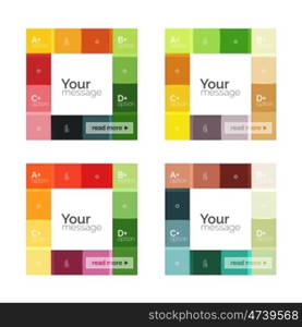 Square and stripes geometric infographic templates. Geometric business abstract background for workflow layout, diagram, number options or web design