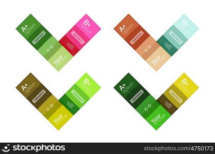 Square and stripes geometric infographic templates. Geometric business abstract background for workflow layout, diagram, number options or web design