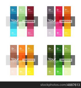 Square and stripes geometric infographic templates. Geometric business abstract background for workflow layout, diagram, number options or web design