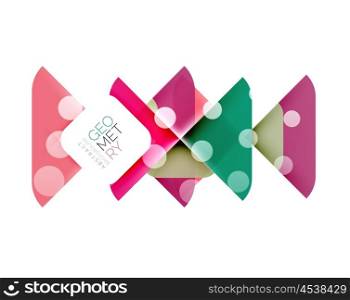 Square banner geometric template, vector