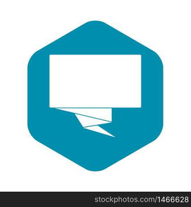 Square banner icon. Simple illustration of square banner vector icon for web. Square banner icon, simple style