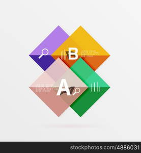 Square banner. Vector template background for workflow layout, diagram, number options or web design