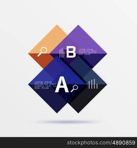 Square banner. Vector template background for workflow layout, diagram, number options or web design