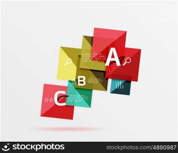 Square banner. Vector template background for workflow layout, diagram, number options or web design