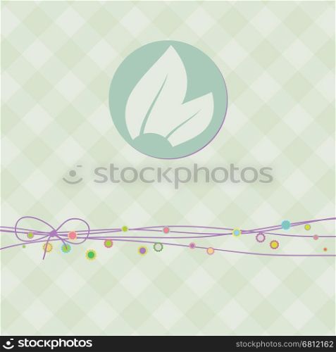 Square banner with leaf. EPS 8 vector. Square banner with leaf. EPS 8
