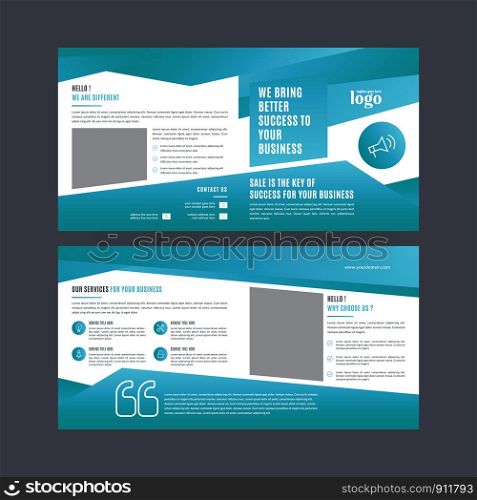 Square Bifold Brochure Design Template for any type of corporate use