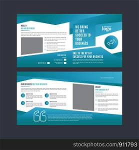 Square Bifold Brochure Design Template for any type of corporate use
