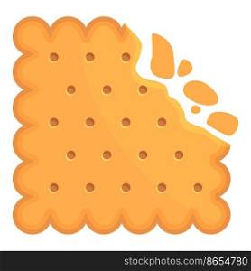Square biscuit icon cartoon vector. Cookie food. Snack sugar. Square biscuit icon cartoon vector. Cookie food