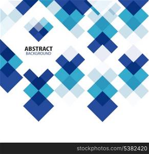 Square blue geometrical abstract background