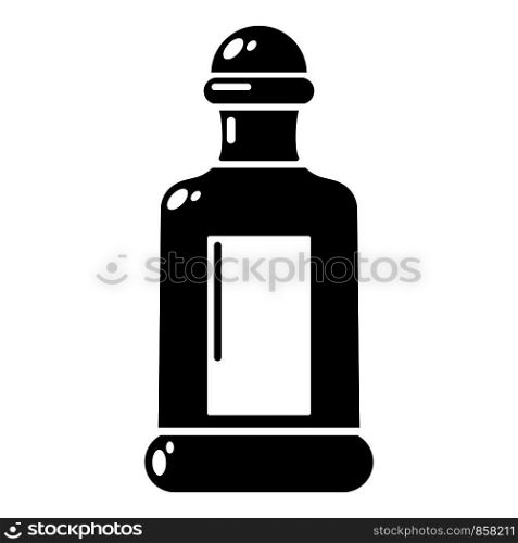 Square bottle icon. Simple illustration of square bottle vector icon for web. Square bottle icon, simple style
