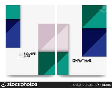 Square business a4 brochure cover design, flyer, annual report. Square business a4 brochure cover design, flyer, annual report. Vector background