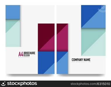 Square business a4 brochure cover design, flyer, annual report. Square business a4 brochure cover design, flyer, annual report. Vector background