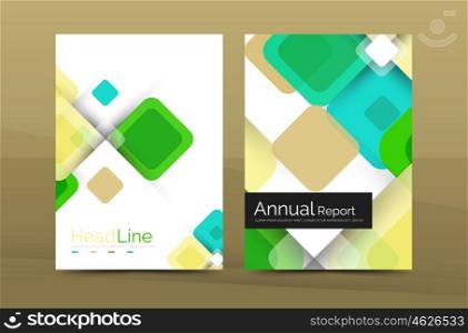 Square business abstract background, corporate print template. Vector