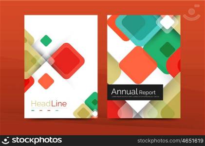 Square business abstract background, corporate print template. Vector