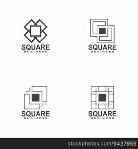 Square Business icon And Symbol Template