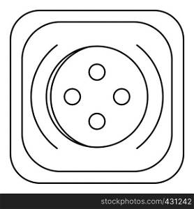 Square button icon. Outline illustration of square button vector icon for web. Square button icon, outline style