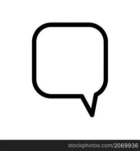 Square chat box icon. Soft outline shape. Message symbol. Simple design. Line art. Vector illustration. Stock image. EPS 10.. Square chat box icon. Soft outline shape. Message symbol. Simple design. Line art. Vector illustration. Stock image.