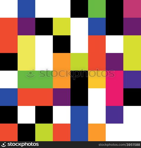Square colorful background seamless. Vector pattern.