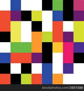 Square colorful background seamless. Vector pattern.