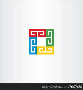 square colorful vector business logo icon shape