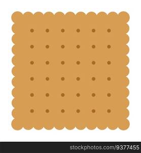 Square cracker vector icon on white background.