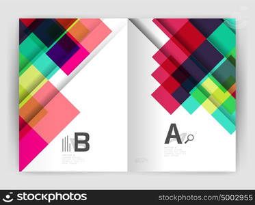 Square design corporate business flyer. Square design corporate business flyer or annual report cover template. Vector business abstract background