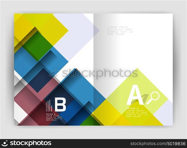 Square design corporate business flyer. Square design corporate business flyer or annual report cover template. Vector business abstract background