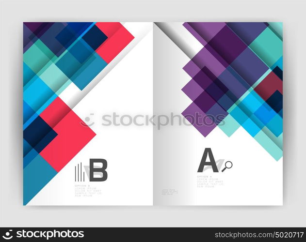 Square design corporate business flyer. Square design corporate business flyer or annual report cover template. Vector business abstract background