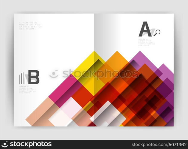 Square design corporate business flyer. Square design corporate business flyer or annual report cover template. Vector business abstract background