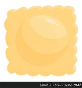 Square dumpling icon cartoon vector. Chinese food. Cuisine streamer. Square dumpling icon cartoon vector. Chinese food
