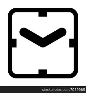 square face watch, icon on isolated background