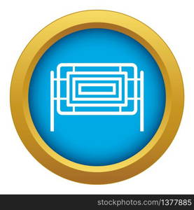 Square fence icon blue vector isolated on white background for any design. Square fence icon blue vector isolated