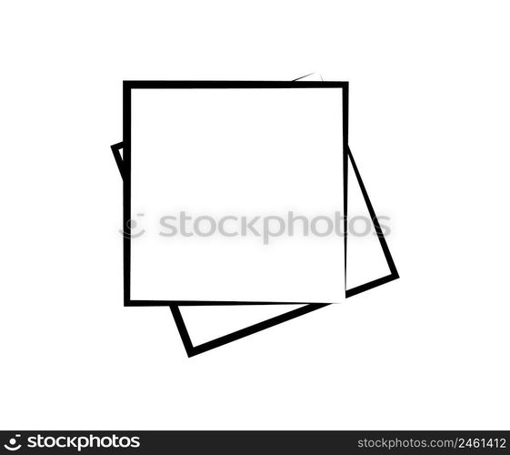 Square frame. Geometric abstract square element. Vector illustration