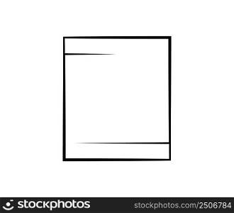 Square frame. Geometric abstract square element. Vector illustration