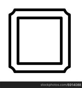 square frame with outline, icon on isolated background