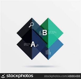 Square geometric abstract background. Square geometric abstract background. Vector template background for workflow layout, diagram, number options or web design