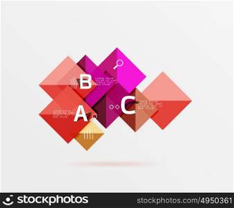 Square geometric abstract background. Square geometric abstract background. Vector template background for workflow layout, diagram, number options or web design