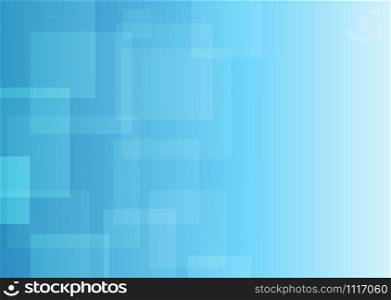 Square geometric shape modern abstract design cyan color bright with space. vector illustration