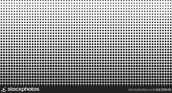 Square halftone effect background. black and white colors