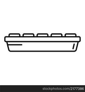 Square ice cube tray icon outline vector. Water container. Kitchen form. Square ice cube tray icon outline vector. Water container
