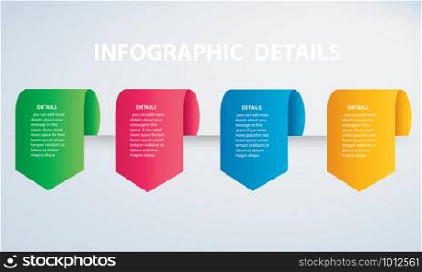 square info graphic Vector template with 4 options. Can be used for web, diagram, graph, presentation, chart, report, step by step infographics. Abstract background