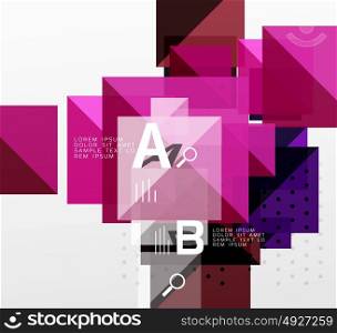 Square infographic banner.. Square infographic banner. Vector template background for workflow layout, diagram, number options or web design