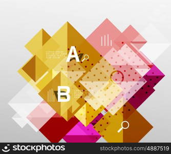 Square infographic banner. Vector template background for workflow layout, diagram, number options or web design