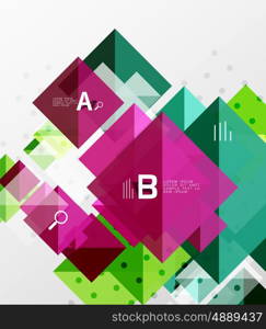 Square infographic banner. Vector template background for workflow layout, diagram, number options or web design