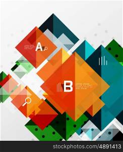 Square infographic banner. Vector template background for workflow layout, diagram, number options or web design